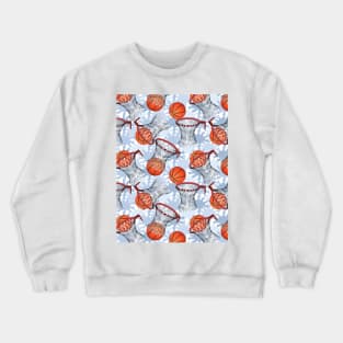 Basketball Pattern Crewneck Sweatshirt